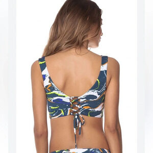 NWT Maaji Women's Standard Marble Blue Allure Bikini Top